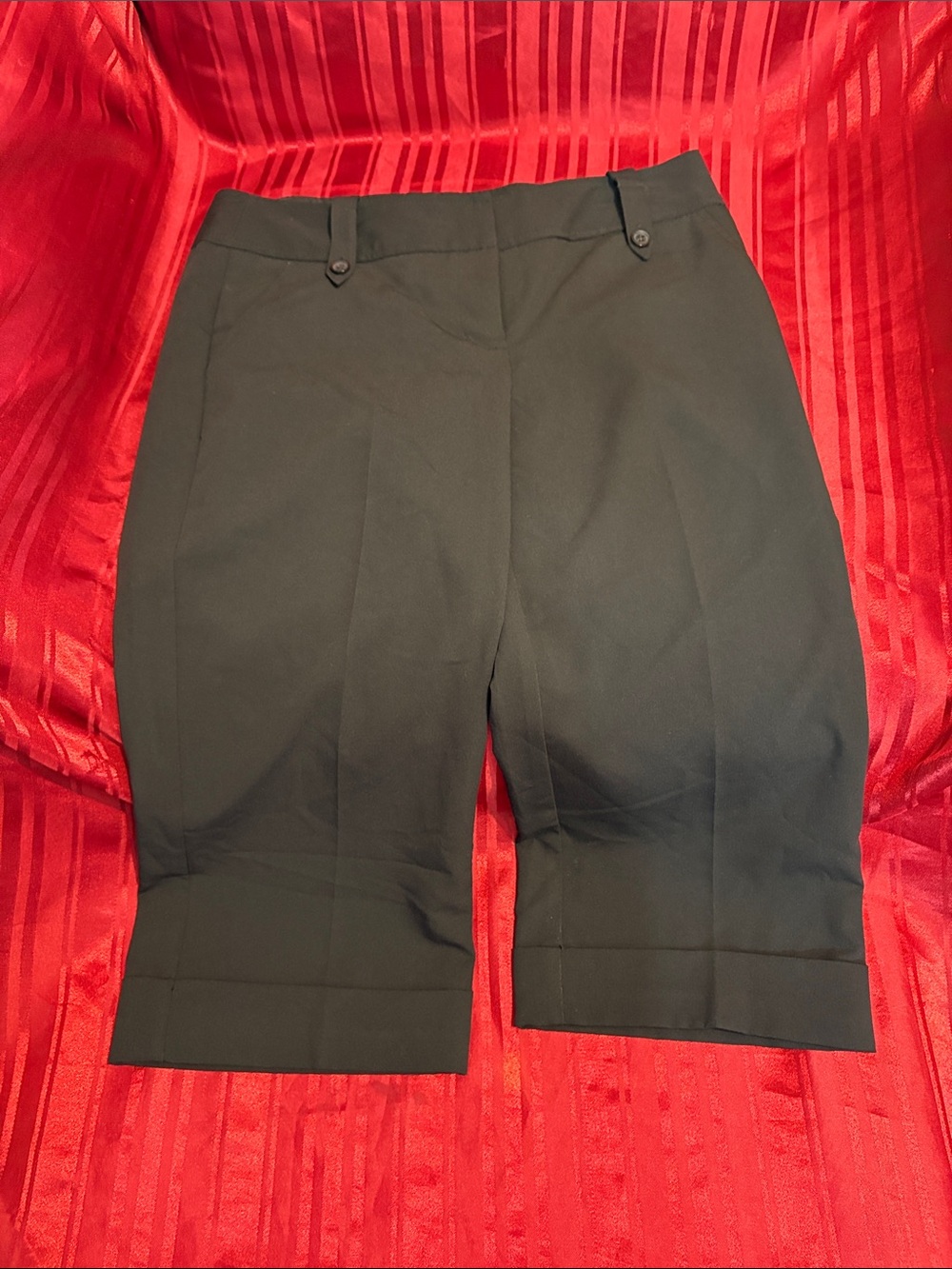 Classic Black Women's Capri Dress Shorts